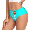 Custom Panties for women Personalized Thongs with Photo Personalized Sexy Funny Underwear for Wife Mother's Day Put Your Photo On It 2 Sides Print 3X-Large Cyan view 2