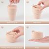 2Pcs Collapsible Cup for Traveling, Collapsible Silicone Travel Cup for Hot and 2 Drinks, Leak Proof Silicone Folding Travel Coffee Mug for Camping & Hiking, BPA Free 12oz Pink view 4