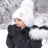 Utaly Full Finger Knit Mittens Gloves for Kids - Warm Winter Mittens for Boys Girls Outside for 5-10 Years view 2