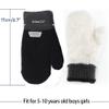 Utaly Full Finger Knit Mittens Gloves for Kids - Warm Winter Mittens for Boys Girls Outside for 5-10 Years view 3