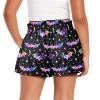 Tongluoye Halloween Shorts for Girls 10-12 High Waisted Shorts for Toddler Girl Kids Clothes Galaxy Bat Casual Wide Leg Shorts with Pockets Summer Sweat Shorts for Fitness Running Pants view 2