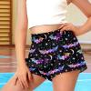 Tongluoye Halloween Shorts for Girls 10-12 High Waisted Shorts for Toddler Girl Kids Clothes Galaxy Bat Casual Wide Leg Shorts with Pockets Summer Sweat Shorts for Fitness Running Pants view 3