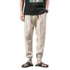 Mens Casual Cotton Linen Pants Drawstring Waist Athletic Jogger Sweatpants Vintage Solid Loose Tapered Slacks (Apricot,Large) view 1