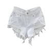 Dawery Summer Women's White Jeans Shorts Hole Ripped High Waist Denim Shorts (X-Small,White) view 1