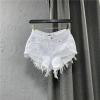 Dawery Summer Women's White Jeans Shorts Hole Ripped High Waist Denim Shorts (X-Small,White) view 3
