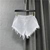 Dawery Summer Women's White Jeans Shorts Hole Ripped High Waist Denim Shorts (X-Small,White) view 4