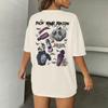Villains The Evil Tour Shirts for Women Halloween Shirt Girl Trip Tees Oversized Halloween Short Sleeve Tops Apricot view 3