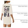 Villains The Evil Tour Shirts for Women Halloween Shirt Girl Trip Tees Oversized Halloween Short Sleeve Tops Apricot view 4