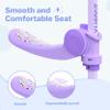 TONBUX Kids Scooter with Seat, 3 Wheels Scooter with PU Luminous Wheels, Non-Slip Handle and Wide Deck, Sensitive Brakes, 4-Level Adjustable Height, Scooters for Kids 28 Years Purple view 2
