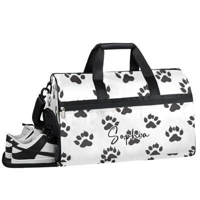 Paws Gym Bag for Adults Personalized Duffel Bag for Men Large luggage Bags for Women Travel Tote Bag Gym Accessories for Men Women