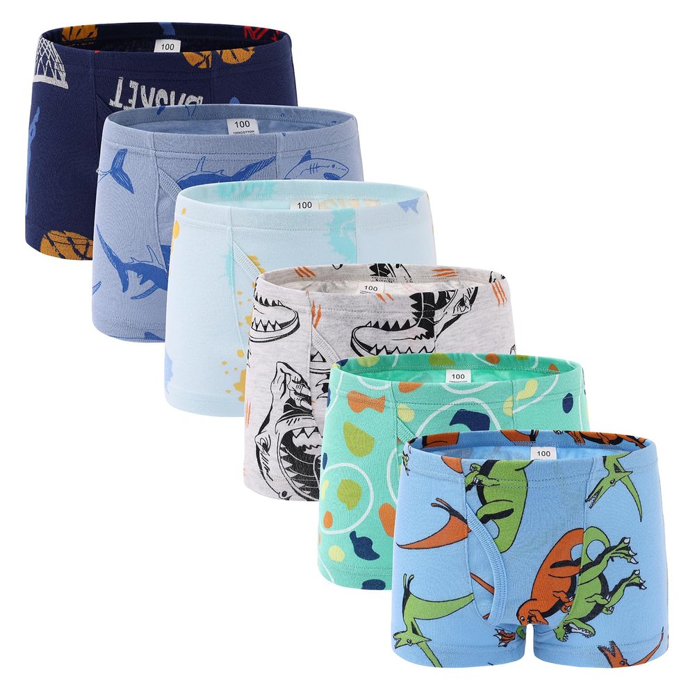 benetia Boys Boxer Briefs Underwear Size 6 Soft Cotton Breathable Cute Prints Cartoons 5t