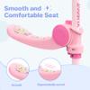 TONBUX Kids Scooter with Seat, 3 Wheels Scooter with PU Luminous Wheels, Non-Slip Handle and Wide Deck, Sensitive Brakes, 4-Level Adjustable Height, Scooters for Kids 28 Years Pink view 2