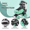 Kuxuan Skates Roller Skates for Girls and Boys Kids, 4 Sizes Adjustable Fun Kids Toddler Rollerskates with Light up Wheels for Teens Women Indoor Outdoor view 3