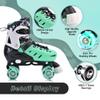 Kuxuan Skates Roller Skates for Girls and Boys Kids, 4 Sizes Adjustable Fun Kids Toddler Rollerskates with Light up Wheels for Teens Women Indoor Outdoor view 4