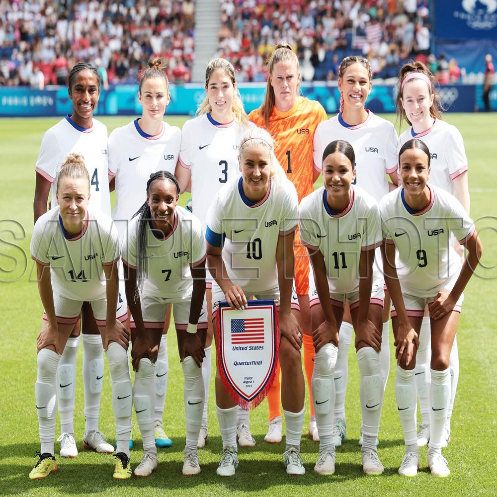 SPORTSPHOTOSUSA 2024 USWNT Women's Olympic Soccer Team 8X10 Photo