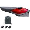 10Ft Full Kayak Cover, Grey Canoe Cover 420D Fabric Water-Resistant UV Resistant Dustproof Outdoor Storage Bag for Sports Fishing Boats Paddle Boards view 1