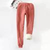 Womens Sweatpants Winter Warm Sherpa Lined Athletic Joggers Lounge Active Fleece Sweat Pants Reds 4XL view 2