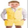 Kids Suits for Boys Casual Summer Linen Bright Yellow Suit Boys Suit Set Size 5 Kids Formal Wedding Outfit Boy Dress Clothes view 1