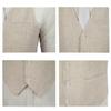 Kids Suits for Boys Casual Summer Linen Bright Yellow Suit Boys Suit Set Size 5 Kids Formal Wedding Outfit Boy Dress Clothes view 4