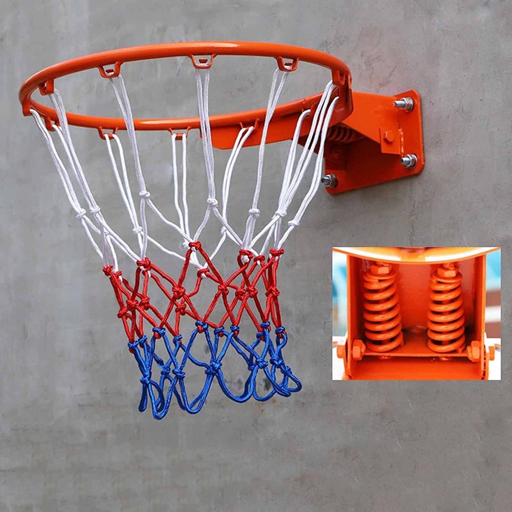 CUIYMXSC Basketball Rim Wall-Mounted Basketball Hoop 45cm Heavy Steel Outdoor Game Basketball Board, for Courtyard Backyard