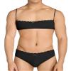 ABAFIP Men's Sissy Bra Floral Lace Panties set Crossdressing Outfits Bowknot Bikini Briefs Underwear Clothes Black X-Large view 2