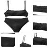 ABAFIP Men's Sissy Bra Floral Lace Panties set Crossdressing Outfits Bowknot Bikini Briefs Underwear Clothes Black X-Large view 4