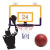 CUIYMXSC Basketball Hoop Hanging Shattproof Basketball Hoop with Backboard, Ovthe Door Basketball Goal for Bedroom Fence Courtyard view 1