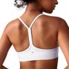 BAYDI Clouduxi Y Back Sports Bras for Women-Padded Racerback Low Impact Spaghetti Thin Strap Workout Yoga Crop Tops White view 1