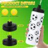 Skybooly 12 Pcs Soccer Water Bottle Bulk 20 oz Sports Ball Cup Accessories Reusable Squeeze Water Bottle for Sports, Party Favor, Players, Lovers, Team Gifts, Gym, Bike Cage view 3