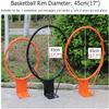 CUIYMXSC Backboard Metal Rim Net Combo Basketball Set with 2 Strap, 45cm Hoop Ring Wall with Hooks and Fixings, for Indoor Outdoor view 2