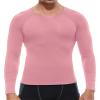 SPVISE Pink Mens Compression Shirt Long Sleeve Cool Dry Workout Athletic Base Layer Undershirts Cold Weather Running Gear Men view 2