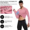 SPVISE Pink Mens Compression Shirt Long Sleeve Cool Dry Workout Athletic Base Layer Undershirts Cold Weather Running Gear Men view 4