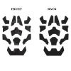 Universal Airsoft Helmet Decorative Sticker DIY Tactical Helmet 11Pcs/Set Helmet Patches Hook Fastener Sticky Helmets Magic Fixed Cable Military Army (Black CAMO) view 2