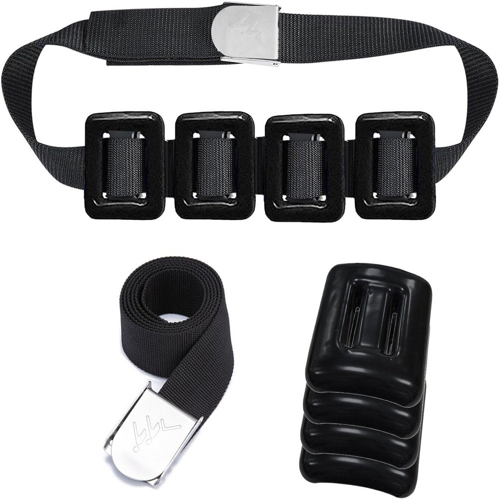 MOPHOEXII Dive Belt with Weights,Coated Lead Diving Weights for Scuba Diving Coated Dive Weights Nylon Dive Belt with Metal Quick Release Buckle for Free Diving-(1lb-3.3lb / 0.5kg-1.5kg) 4pcs