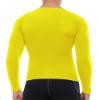 SPVISE Yellow Long Sleeve Compression Shirt Men Athletic Workout Rash Guard UPF SPF Sports Base Layer Tops Cooling Undershirt view 3