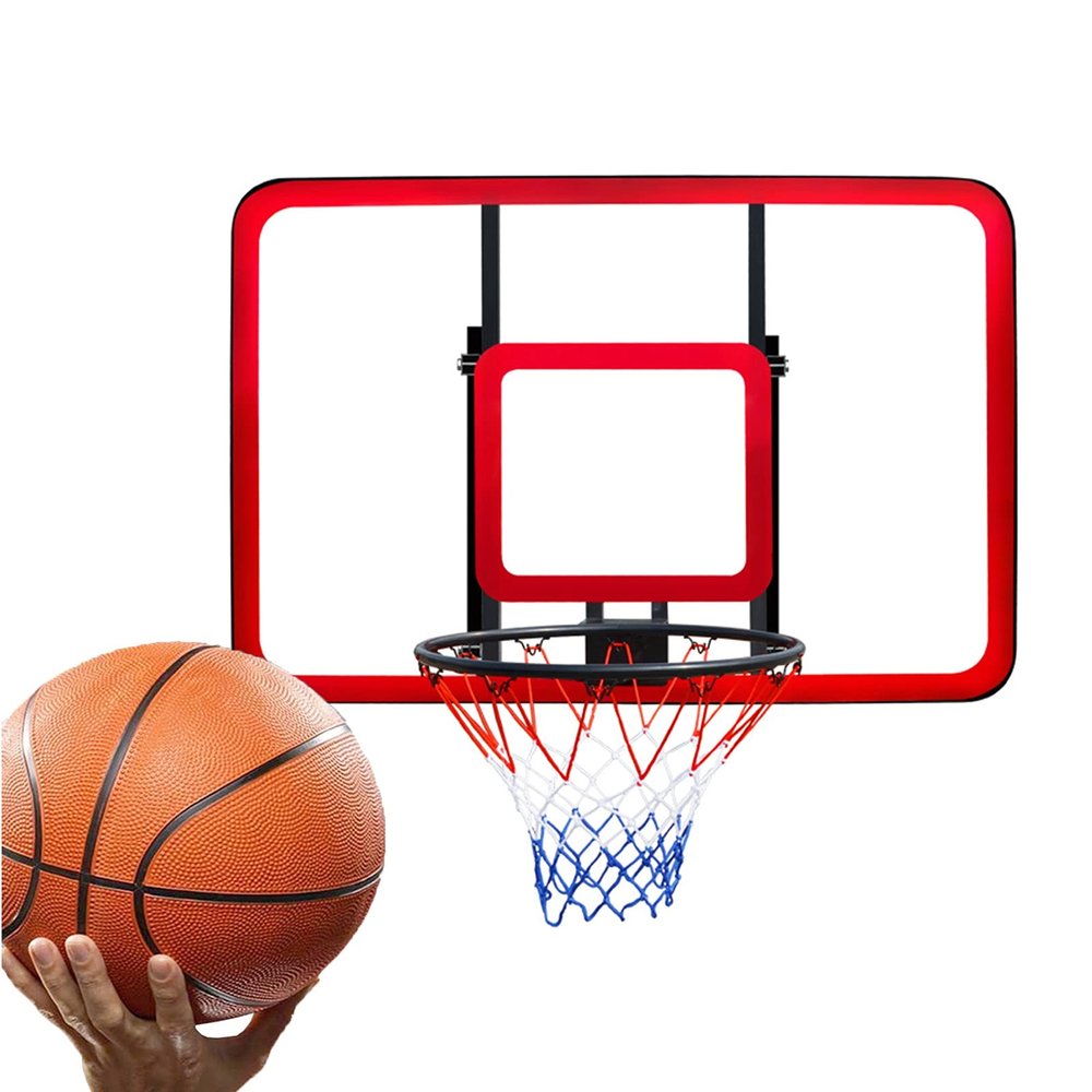 CUIYMXSC Wall Moundted Basketball Hoop, Portable Backboard for Basketball Enthusiasts, Indoor and Outdoor Sports Equipment