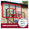 CUIYMXSC Wall Moundted Basketball Hoop, Portable Backboard for Basketball Enthusiasts, Indoor and Outdoor Sports Equipment view 2