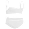 ABAFIP Men's Sissy Bra Floral Lace Panties set Crossdressing Outfits Bowknot Bikini Briefs Underwear Clothes White XX-Large view 1