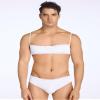 ABAFIP Men's Sissy Bra Floral Lace Panties set Crossdressing Outfits Bowknot Bikini Briefs Underwear Clothes White XX-Large view 3