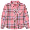Betusline Girls' Plaid Flannel Shirt, Kids Long Sleeve Button Button Shirts Tops,F Pink & Blue #12-3 Years= Tag 100 view 1