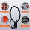 CUIYMXSC Portable Basketball Rim & Net with Fixed Straps, Wall Mounted Steel Pipe Basketball Ring, Adjustable Height Goal Frame for School Home (Orange 35cm) view 2