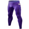 SPVISE Purple Compression Pants Men Athletic Tights, Active Workout Leggings Base Layer Bottoms for Running Yoga Basketball view 1