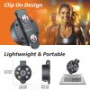 [2 Packs] Clip On Flashlight Work Light With Magnet Beanie Hat & Skull Cap Running Lights For Runners Safety Light Warning For Night Walking Headlamp Rechargeable LED Wearable Light For Vest -Black view 2