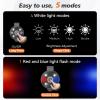 [2 Packs] Clip On Flashlight Work Light With Magnet Beanie Hat & Skull Cap Running Lights For Runners Safety Light Warning For Night Walking Headlamp Rechargeable LED Wearable Light For Vest -Black view 4