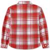 Betusline Girls' Plaid Flannel Shirt, Kids Long Sleeve Button Button Shirts Tops,F Red & White #110-11 Years= Tag 170 view 2