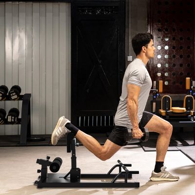 Tdfersasdw Deep Sissy Squat Machine, Hip Thrust Sit up Exercise Equipment for Core Training, Leg Exercises, Glute Workout Station Sissy Squat Bench for Home Gym Use,Black