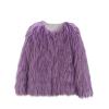 2 10 Years Kids Baby Girls Long Sleeve Furry Coat Faux  Coat Jacket Winter Thick Warm Flece (Purple, 5-6 Years) view 1