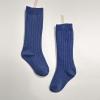 Baby Toddlers Kids Knee High Socks Cozy Warm Cotton Uniform Sports Socks Dress Socks Cable Knit Long (Blue, 5-8 Years) view 2