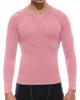SPVISE Pink Mens Compression Shirt Long Sleeve Cool Dry Workout Athletic Base Layer Undershirts Cold Weather Running Gear Men view 2