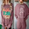 Custom Sweatshirt Add Your Own Text Design Photo Personalized Design Your Own Sweatshirt Front Back Side Heather Dark Maroon 2X-Large view 2